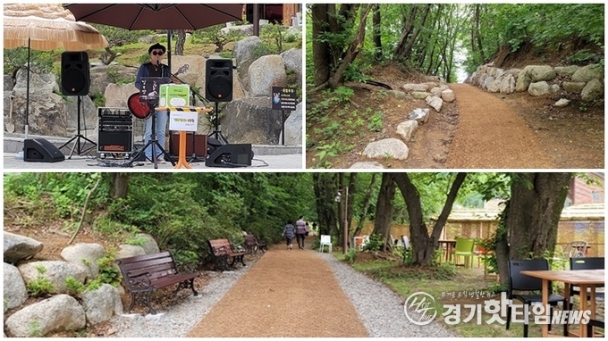 야외 공연 모습과 산책로 전경 (사진=김삼영기자)