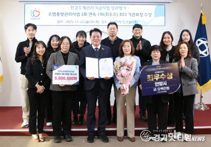 안양시, 한강수계관리기금사업 성과평가 3회 연속 ‘1위’