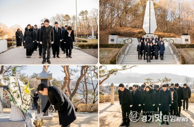 남양주시의회, 신년 현충탑·정약용 묘역 참배로 의정활동 시작