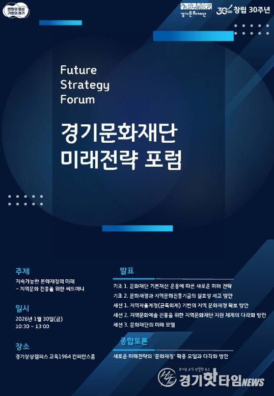 경기문화재단 미래전략 포럼 포스터
