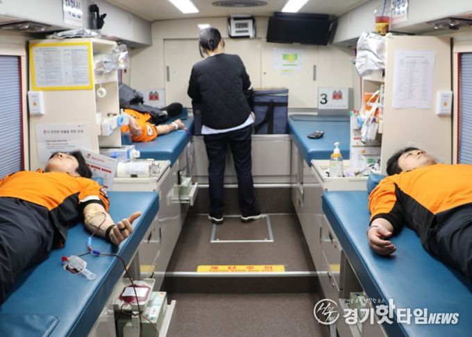 광명소방서, 혈액 수급 위기 속 ‘헌혈 이어하기 행사‘ 동참