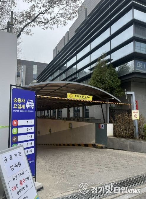 승용차 요일제가 운영중인 공공기관 건물